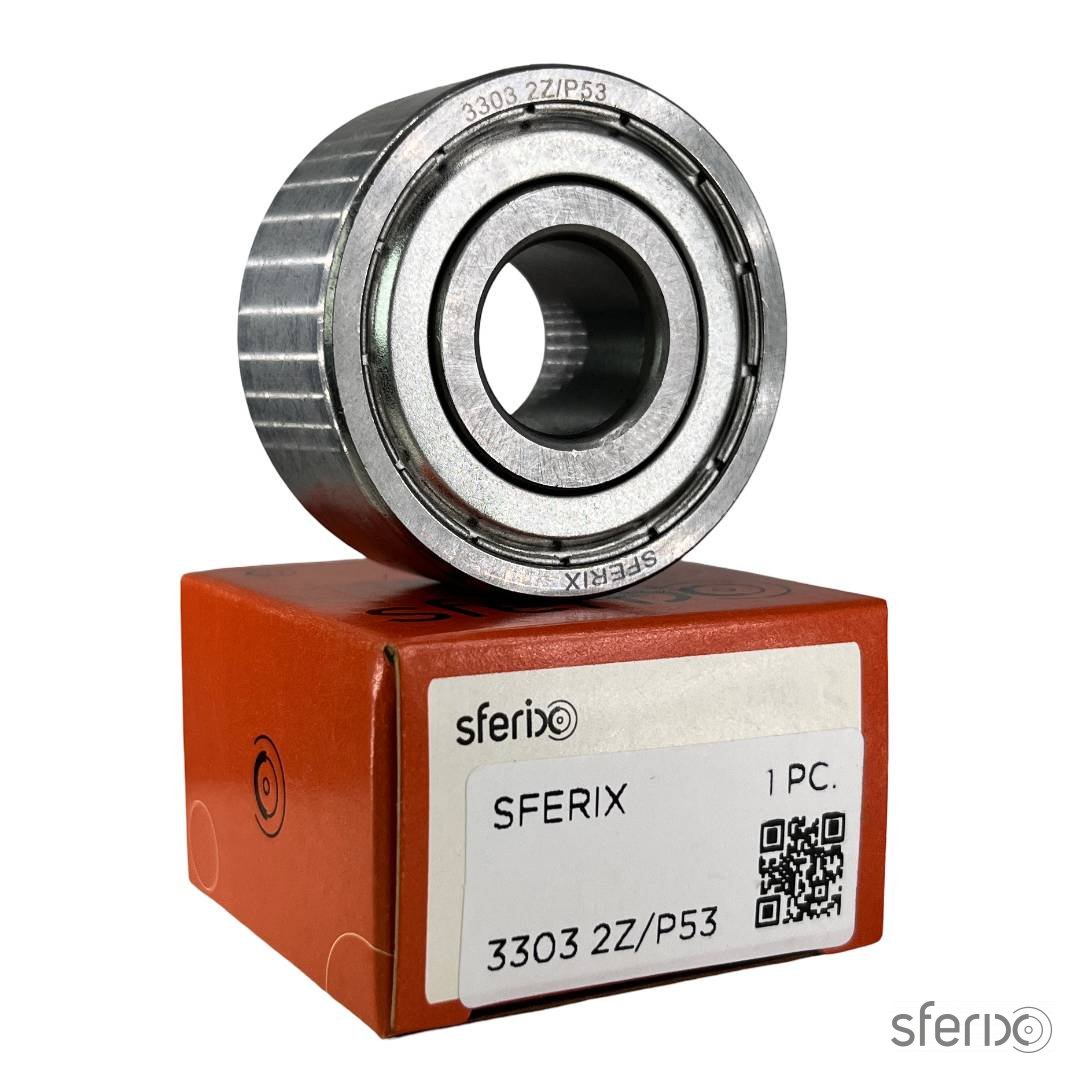 Радиально-упорный двухрядный подшипник 3303 2Z/P53 SFERIX - Сферикс - фото -  2